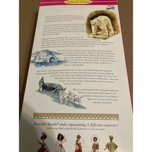 Arctic Barbie 1997 New In Original Box Minty Dolls Of The World Collection - Picture 12 of 12